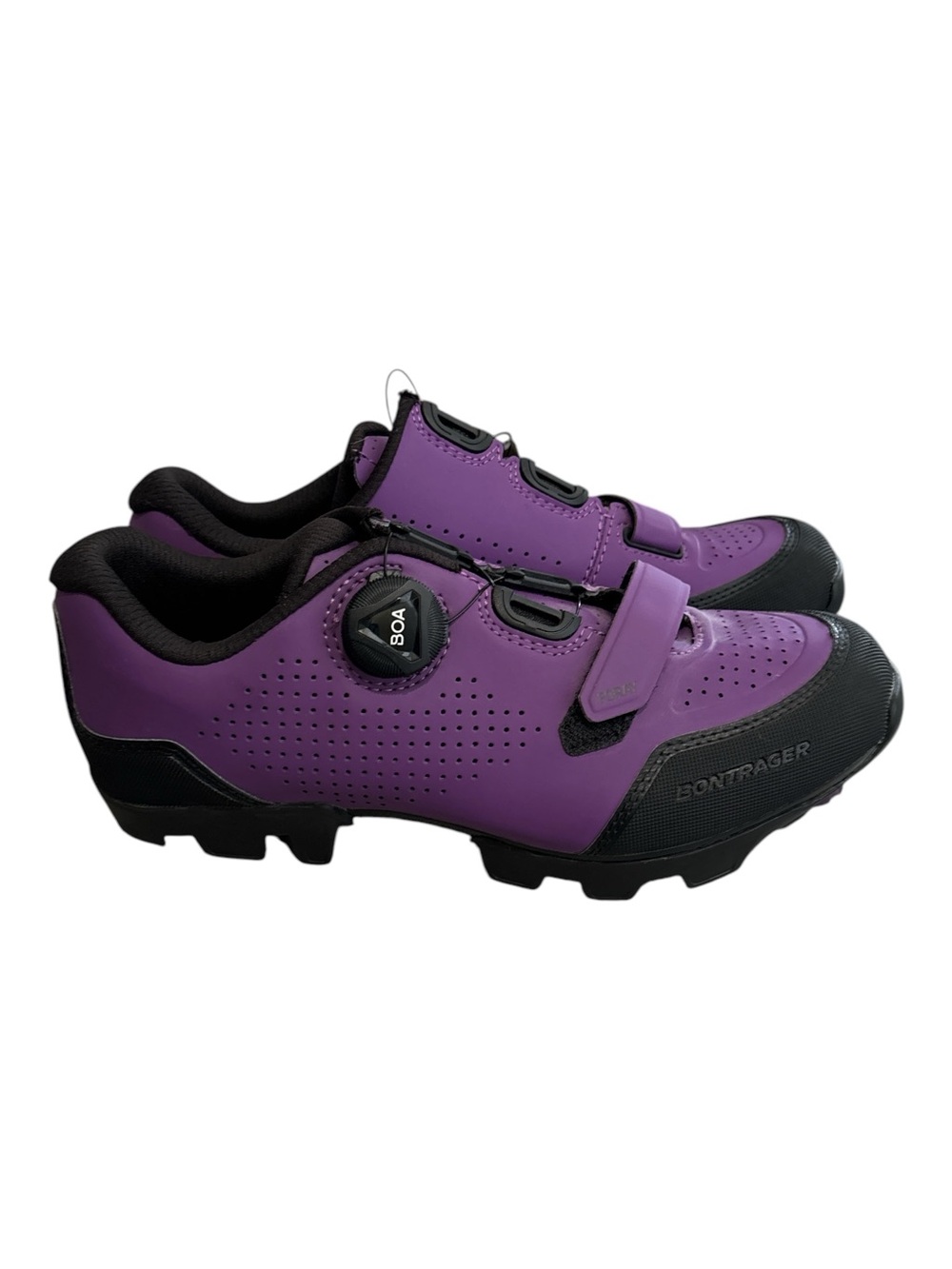Bontrager Foray Women's MTB Shoes Size 6.5 w/ Shimano SPD Cleats Purple